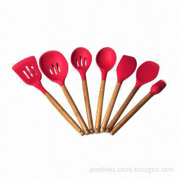 Kitchenware with High-temperature Resistance, Made of Silicone + Wooden